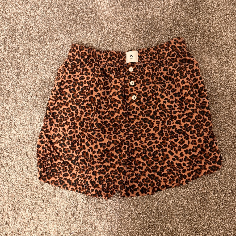 Anthropologie Leopard Print Boxer Shorts